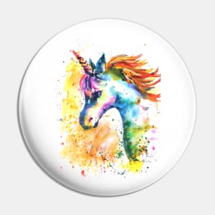 Rainbow Unicorn Splash Pin