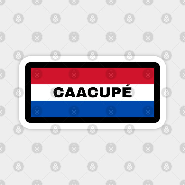 Caacupé City in Paraguay Flag Colors Magnet by aybe7elf