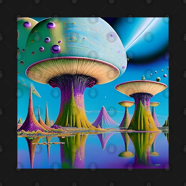 Shroom Fantasy Dream Worlds 18 by Benito Del Ray