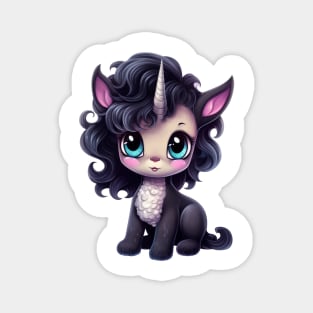 Baby Black Unicorn Magnet