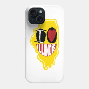 I Love Illinois Smirk Happy Face Phone Case