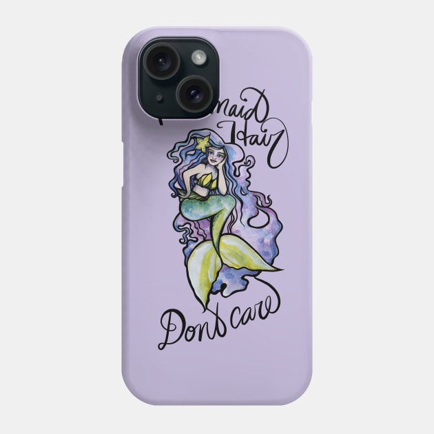 Mermaid hair Don't Care Phone Case by bubbsnugg