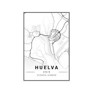 Huelva Light City Map T-Shirt