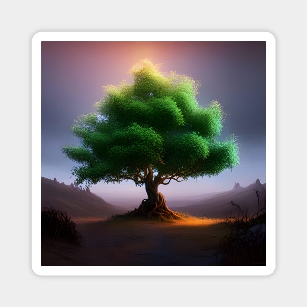 Lonely Tree Magnet by SmartPufferFish