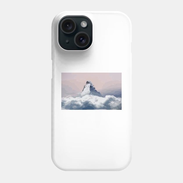 Matterhorn Vector Painting Phone Case by gktb