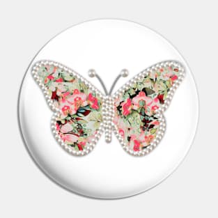 Butterfly and Flowers Pin