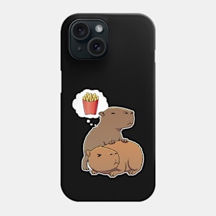 Capybara hungry for French Fries Phone Case