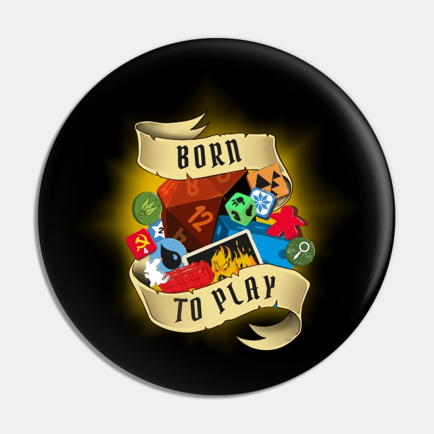 Born to Play Pin by ItokoDesign