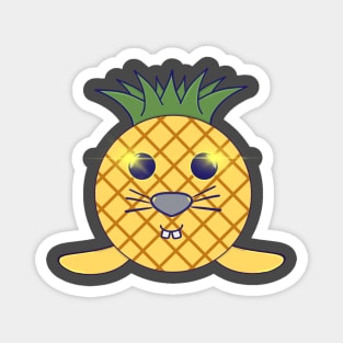 Kawaii Cute Cool Pineapple Baby Seal Magnet