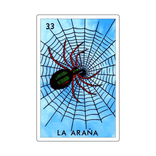 Loteria Mexicana Art - Loteria Mexicana Design - La Arana Gift - Regalo La Arana by HispanicStore