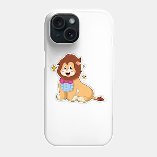 Lion as Gentleman with Tie Phone Case