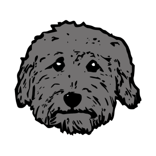 Silver Doodle - gray Goldendoodle! Black Labradoodle! Adorable doodle teddy bear dog - in chocolate brown, dark brown dog T-Shirt