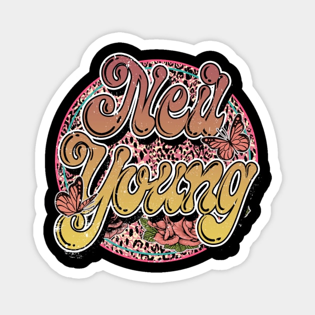Graphic Neil Proud Young Name Flower Birthday 70s 80s 90s Vintage Styles Magnet by Gorilla Animal