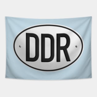 DDR license plate (realistic) Tapestry