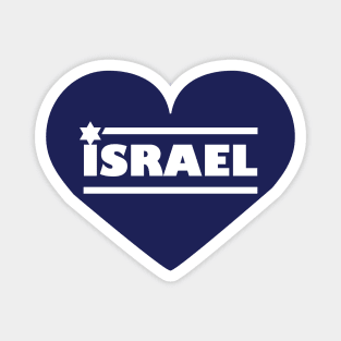 Israel in a Blue Hart Magnet