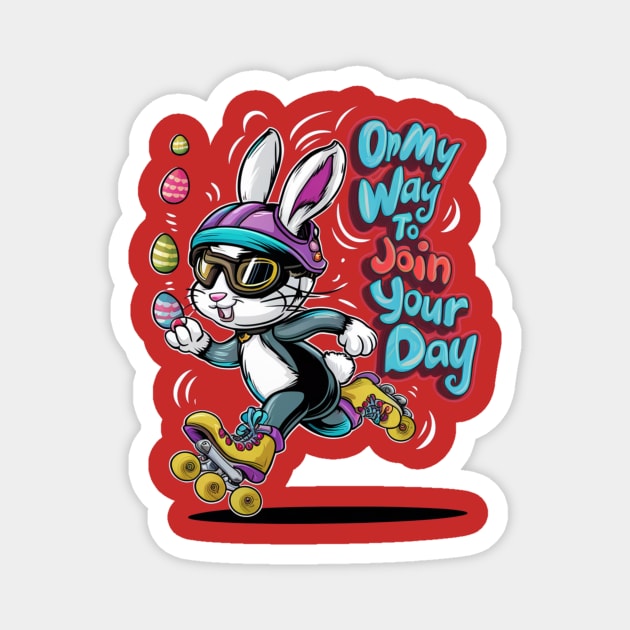 EASTER BUNNY ON THE WAY! Magnet by Sharing Love