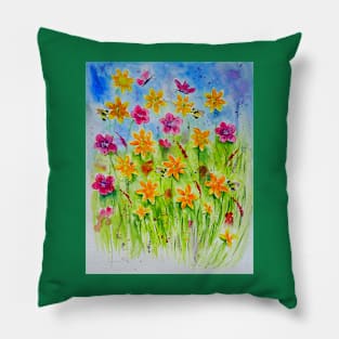 Daffodils and Bees Pillow