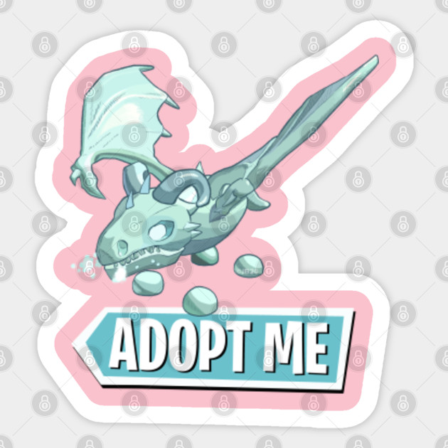 Frost Dragon Adopt Me Adopt Me Sticker Teepublic - new frost dragon pet adopt me christmas update roblox