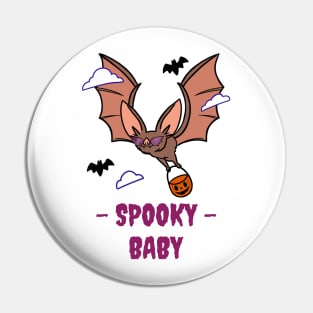 Spooky baby bat halloween Pin