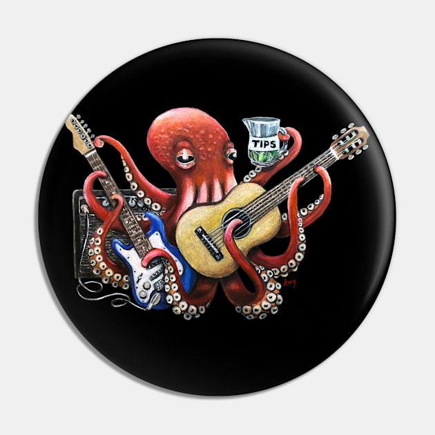 "OctoGig" - OctoKick collection Pin by GardenPartyArt