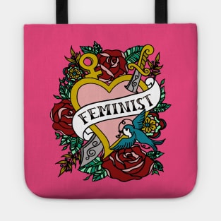 Feminist Tattoo Heart Tote