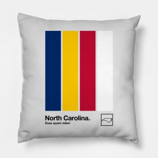 North Carolina // Original Minimalist Artwork Poster Design Pillow