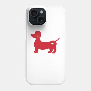 Dachshund in red Phone Case