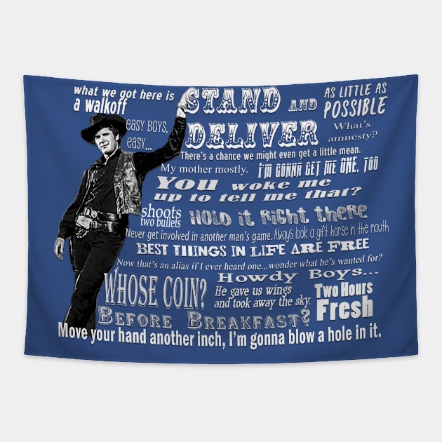 Kid Curry Quotes Tapestry by WichitaRed