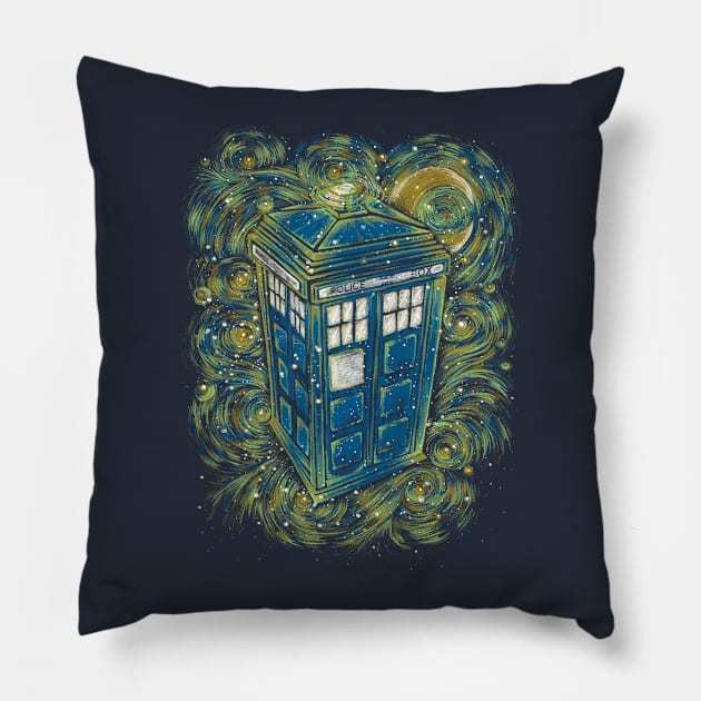 The Doctor in the starry night Pillow by princesslestat