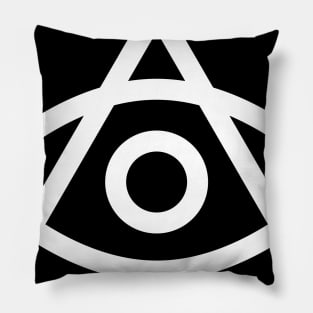 all seeing eye white Pillow