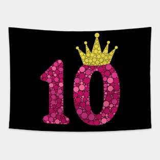 It's My 10th Birthday Polka Dots Happy Dot Day Boys Girls Tapestry