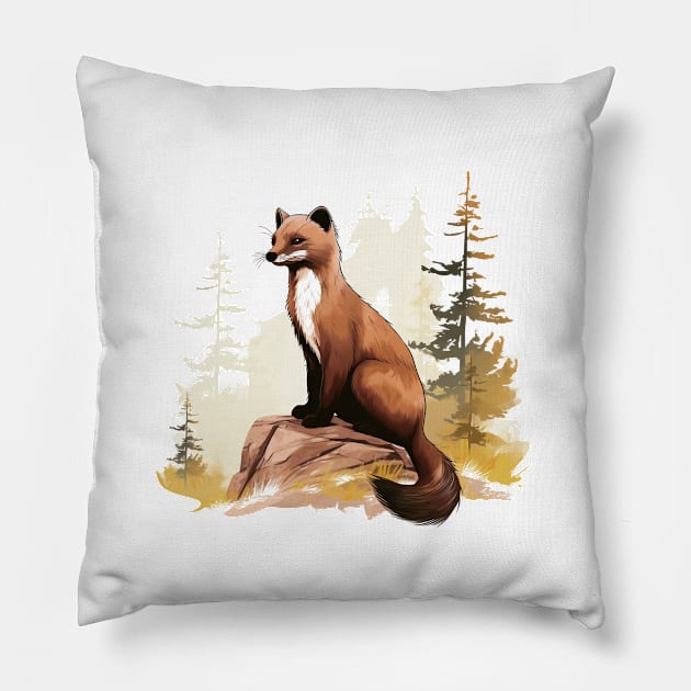 Pine Marten Pillow by zooleisurelife