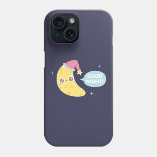 Cute Crescent Moon Says Good Night Phone Case