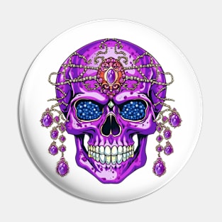 Bejeweled Skull #2 Pin