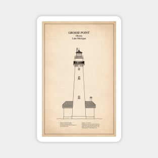 Grosse Point Lighthouse - Illinois - SD Magnet