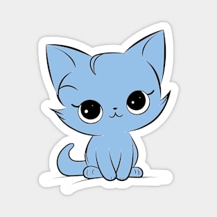 Сute  blue kitten Magnet