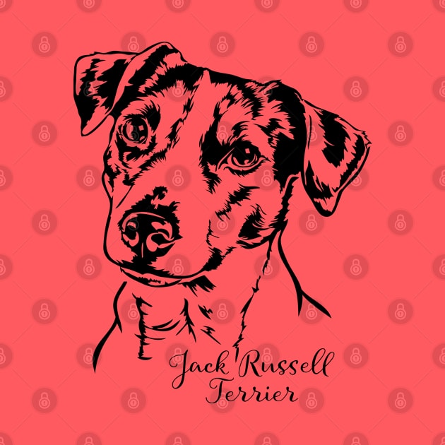 Funny Jack Russell Terrier dog portrait gift by wilsigns