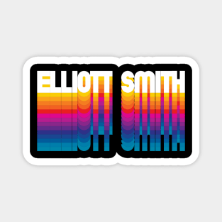 Retro Elliott Proud Personalized Name Gift Retro Rainbow Style Magnet