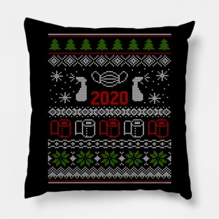 Ugly Christmas Sweater 2020 Toilet Paper Pandemic Funny Xmas Gifts Pillow