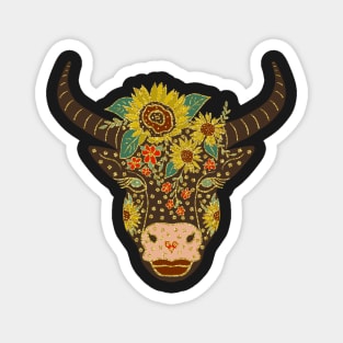Clarabelle the Floral Cow Magnet