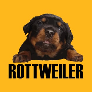 Rottweiler Lover Cute Baby Rottie Cut Out T-Shirt