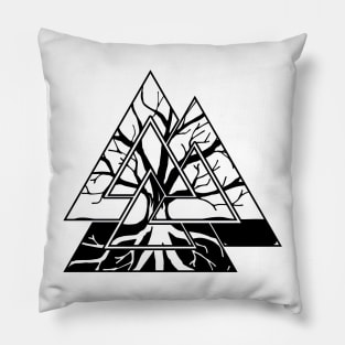 Valknut Symbol and Tree of life  -Yggdrasil Pillow