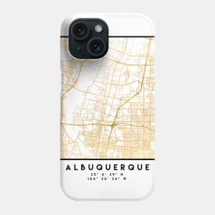 ALBUQUERQUE NEW MEXICO CITY STREET MAP ART Phone Case