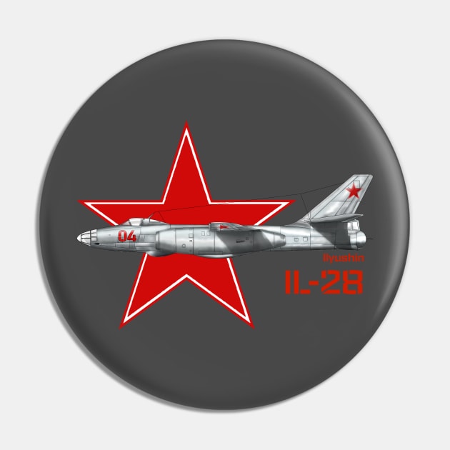 Ilyushin Il-28 Beagle - USSR Pin by BearCaveDesigns