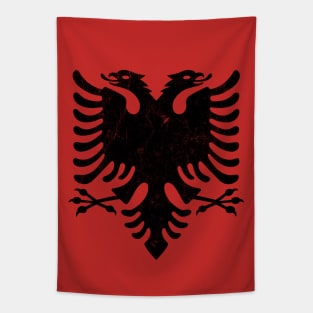 Albania // Faded Vintage Style Eagle Flag Design Tapestry