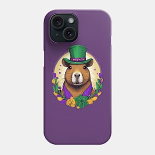 Capybara Mardi Gras Phone Case