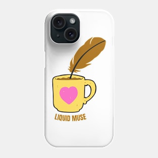 Liquid Muse Perfect Gift for Writers Quill in a Mug of Coffee Phone Case