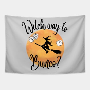 Bunco Halloween Witch Way to Bunco Dice Tapestry