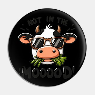 Funny Cow Wearing Sunglasses Farm Homestead Pin