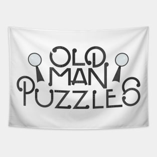 Old Man Puzzles Tapestry